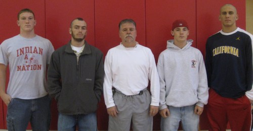 Kyle Mroz,Kevin Johnston,Coach Thom Connors,Jared Flannigan,Steven Serwon