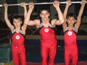 Gabe, Noah, and Taylor from the All Around Gymnastics Training Center in Salisbury.
