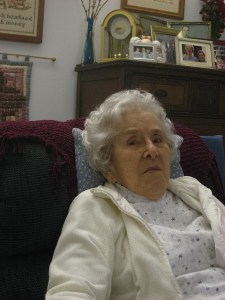 My mother-in-law (Ruth Myers).  Picture was taken on March 14, 2009 the day she had her hair done.  