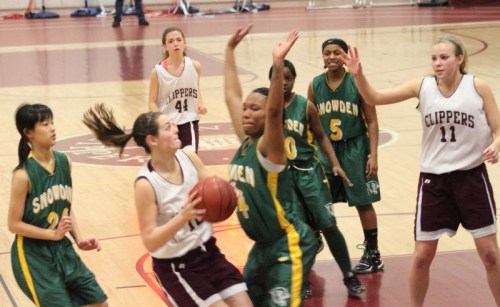 nesn Beth Castantini goes up for shot in traffic 3-2-11