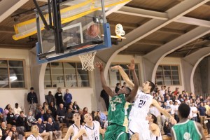 lyst B2 Uche (5) in close - Steve Haladyna tries block