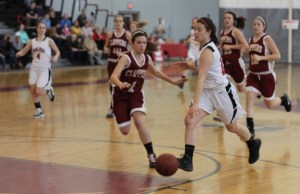 nema A5 Lindsey Cohen (18 points) on her way to one of her eight layups