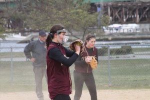 lyne A4 Beth prepares to pitch in dust