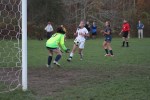 lyam A12 Amanda Martin (12) closes in on Lynnfield goalie Paige Ciavarro