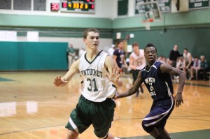 Jake Chory looks for a pass