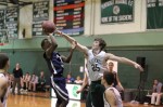 Jake Bordeianu blocks the shot of Mechach Dunn