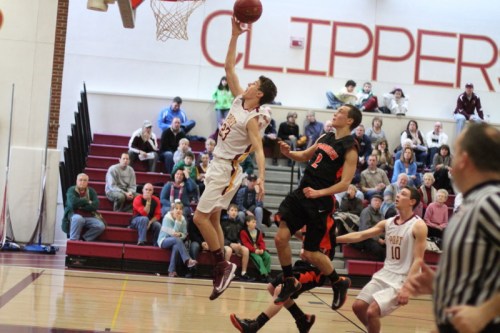 Sophomore Mike Shay had two layups off Ipswich turnovers