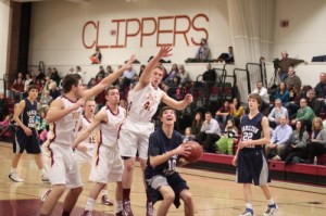 James Foye in shot blocker territory