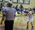 Katie Benzan shoots technical foul shots