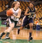 Coley Viselli heads for the hoop