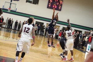 Chris Walters fires the last STM shot in overtime