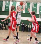 Joslyn King shoots from outside