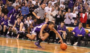 Brandon Watkins chases a loose ball