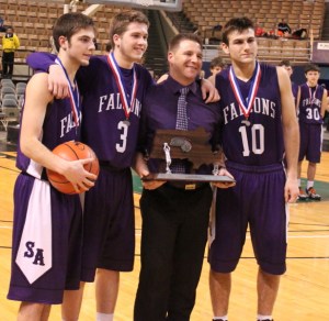 Mat Sulda, Derek McMahon, Coach Matt Zerneri, Seaver Rickert