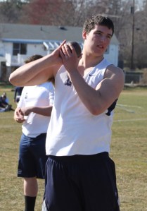 DJ DeGeorge finished 2nd in the shot put and discus