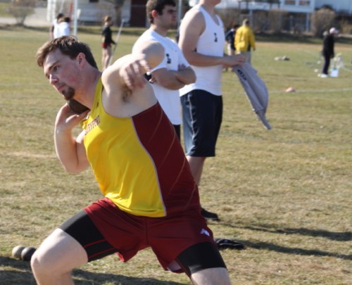 Steve Preston won the shot put, discus, and finished 2nd in the 100