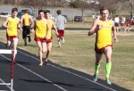 Max Vye leaves the pack in the two mile