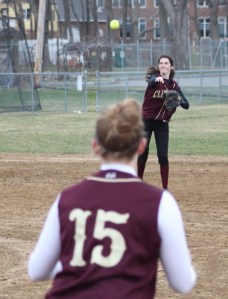 Kendra Dow handled seven grounders flawlessly