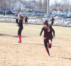 Meghan Stanton tripled to left in the second inning