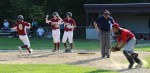 Caleb Stott (#8) scores the 9th Newburyport run