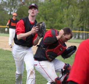 Shawn Bannon takes in a foul popup