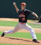 Winning pitcher Alex Bean