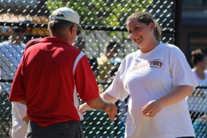 AHS coach Chris Perry and NHS coach Lori Solazzo