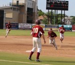 Stefano Zarro gets a force at third