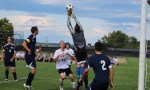 GK Josh McDuffie leaps to save