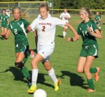 Emily Evans tries to escape Sarah Lewiecki and Megan Clark