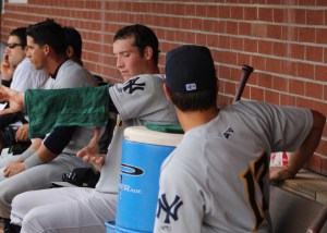 Nik Turley takes care of his arm