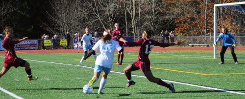 Jenna Soucy (23) gets off shot