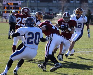 Nick Silva heads for touchdown