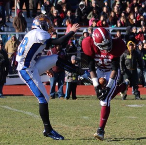 Andre Hayles gets the block