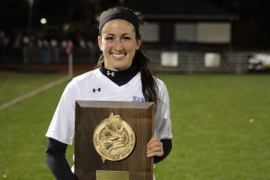 Senior Ariana Davidson with Western Class A title plaque
