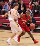 Lamarr Jones tries to get around Mike Shay