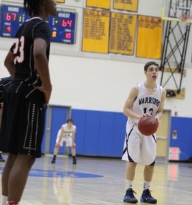 Matt Shifrin (23 points) lines up a free throw in the last minute