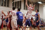 Jack Fortin (13 points) gets a shot in the lane
