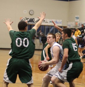 Ellsworth Rogers in a double team