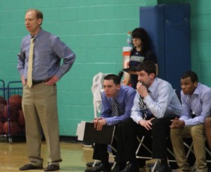 Johnny Spears (right) watches
