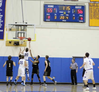 Mike Davis (14 points) converts a rebound to give Newtown the lead for good.