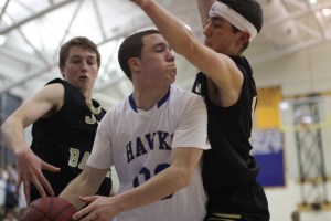 Troy Frangione double-teamed