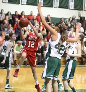 Hannah Kiernan gets to the basket