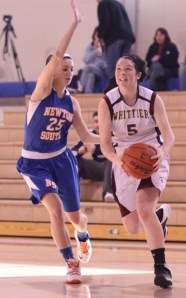 Kayla Riley (17 points) sights the basket