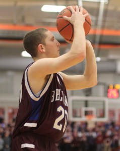 Keith Burns lines up a shot