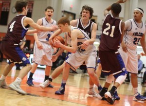 Kieran Beck gets a late-game offensive rebound