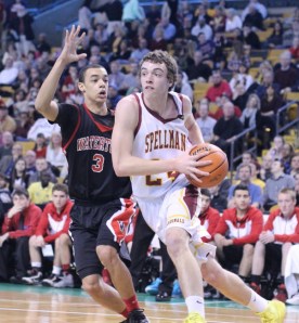 Joey Crane drives baseline