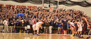 Eagles student section tries to distract free throw shooter Nick Cambio