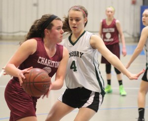 Sophia Sciarappa drives on Jordan Armstrong