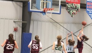 Julia Dandridge shoots from the right